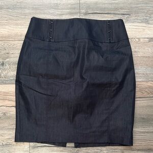 Classic Blue Pencil Skirt - Women